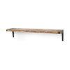 Dion I Brown Wood W/Black Metal Wall Shelf Main Image