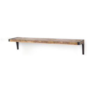 Dion I Brown Wood W/Black Metal Wall Shelf Main Image