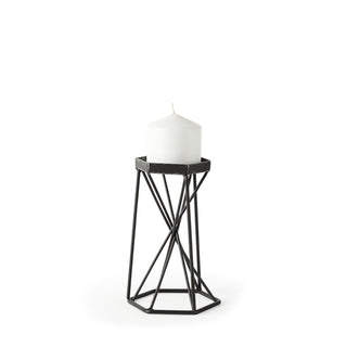 Sixx I Small Antiqued Metal Hexagonal Table Candle Holder Main Image