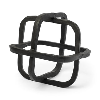 Willem I Black Metal Open Cube Decor Object Main Image