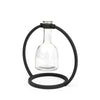 Monica I Short Black Metal Glass Bottle Vase Main Image