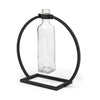 Monica II Tall Black Metal Glass Bottle Vase Main Image