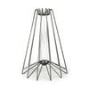 Madeline II Large Gunmetal Gray Metal Glass Test Tube Vase Main Image