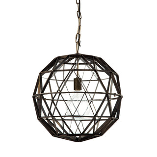 Dyson I Black Metal Triangular Orb Pendant Light Main Image