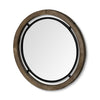 Josi Brown Wood and Black Metal Frame Mirror Main Image