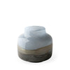 Nasser I Short Blue/Gold/Chrome Urn Style Glass Vase Main Image