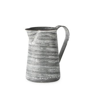 Serena I Small Gray/White Textured Metal Jug Main Image