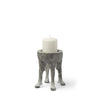Pan Small Gray Ceramic Hoofed Table Candle Holder Main Image