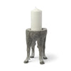 Pan Large Gray Ceramic Hoofed Table Candle Holder Main Image