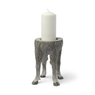 Pan Large Gray Ceramic Hoofed Table Candle Holder Main Image
