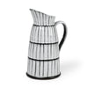 Lome Large White/Black Patterned Ceramic Water Pitcher Main Image