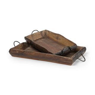 Durone Brown Wooden Live Edge Serving Trays Main Image