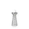 Shandra I Small Glass w/Metal Wire Snakeskin Pattern Table Candle Holder Main Image