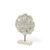 Kamara I (Small) White Washed Wood W/Antiqued Silver Botanical Decorative Object Main Image