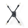 Xendi Black Toned Metal Sputnik Wall Sconce Main Image