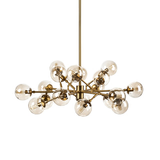 Rudyard Glass Globe and Gold Metal Chandelier Main Image