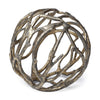Sphaira Noir II Large Gold Cast Aluminum Decorative Tree Branch Orb Main Image