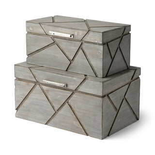 Niobe Gray Wooden Nesting Boxes Main Image