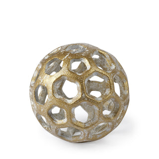 Moyer I (Small) Gold Metal Hollow Decorative Orb Main Image