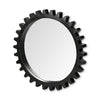Alloy Cog Round Black Metal Frame Mirror Main Image