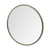 Piper Large Gold Metal Round Wall Mirror Main Image