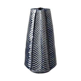 Bashir II Large Dark Navy Gloss Ceramic Vase Main Image