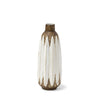 Sisko I Short Rustic Brown White Ceramic Vase Main Image
