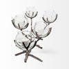 Vine I Distressed Silver Metal Creeper Five Candle Table Candle Holder Alternate Image