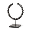 Tulane II (Large) Black Beaded Broken Sphere Decorative Object Main Image