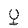 Tulane I (Small) Black Beaded Broken Sphere Decorative Object Main Image