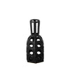Brunel Small Black Drum-Shaped Ceramic Vase Main Image