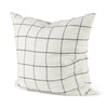 Suzanne White/Black Square Pattern Decorative Pillow Cover Main Image
