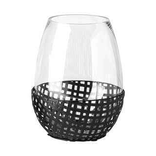 Reena II Large Black Woven Metal Base Table Candle Holder Main Image