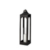 Ina Tall Charcoal Metal Candle Holder Lantern Main Image