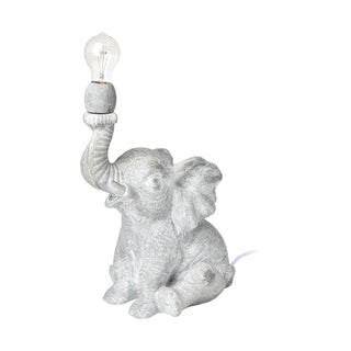 Tantor Gray Resin Elephant Calf Table Lamp Main Image