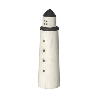 Abner (Large) White Wooden Coastal Lighthouse Main Image