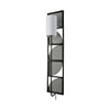 Navin Black Metal Body White Fabric Shade Rectangular Wall Sconce Main Image