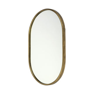 Sylvia I Oval Gold Metal Frame Wall Mirror Main Image