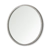 Gambit Round Gray Wash Wood Frame Wall Mirror Main Image