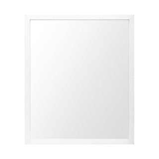 Bristol White Faux Wood Frame Bathroom Vanity Mirror Main Image
