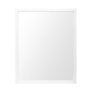 Bristol White Faux Wood Frame Bathroom Vanity Mirror Main Image