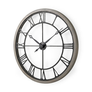 Mething Gray Large Farmhouse Wall Clock Main Image