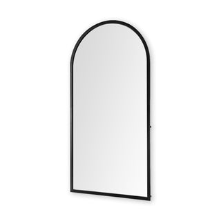 Giovanna Black Metal Frame Rounded Arch Vanity Mirror Main Image