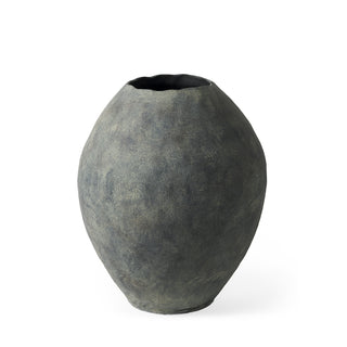 Gobi Small Gray Ceramic Oval Vase Main Image
