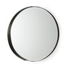 Adrianna Black Metal Round Mirror Main Image