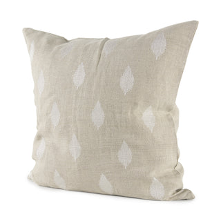 Enya Beige and Cream Fabric Patterned Decorative Pillow Cover Main Image