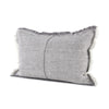 Thais Gray Fabric Fringed Decorative Pillow Cover Main Image