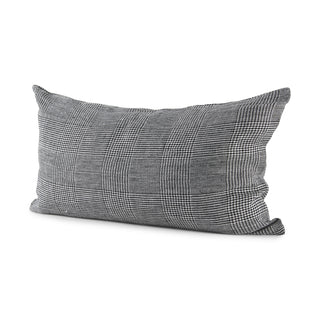 Ramone White and Black Fabric Decorative Pillow Cover Main Image