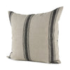 Hattie Beige and Black Fabric Striped Decorative Pillow Cover Main Image