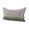 Zadie Light Gray and Dark Gray Fabric Color Blocked Decorative Pillow Cover Main Image